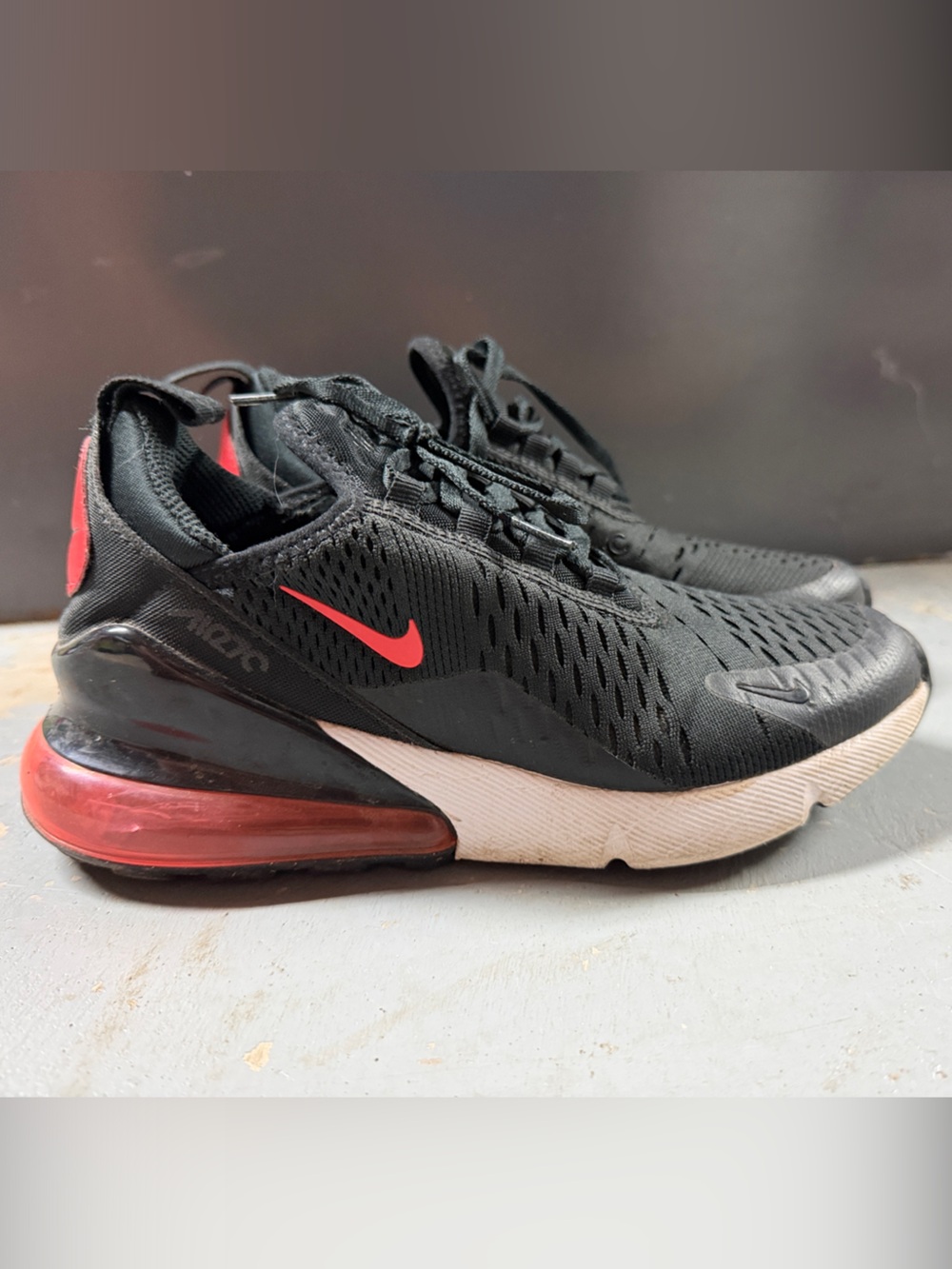 Nike Black Sneakers with Red Accents